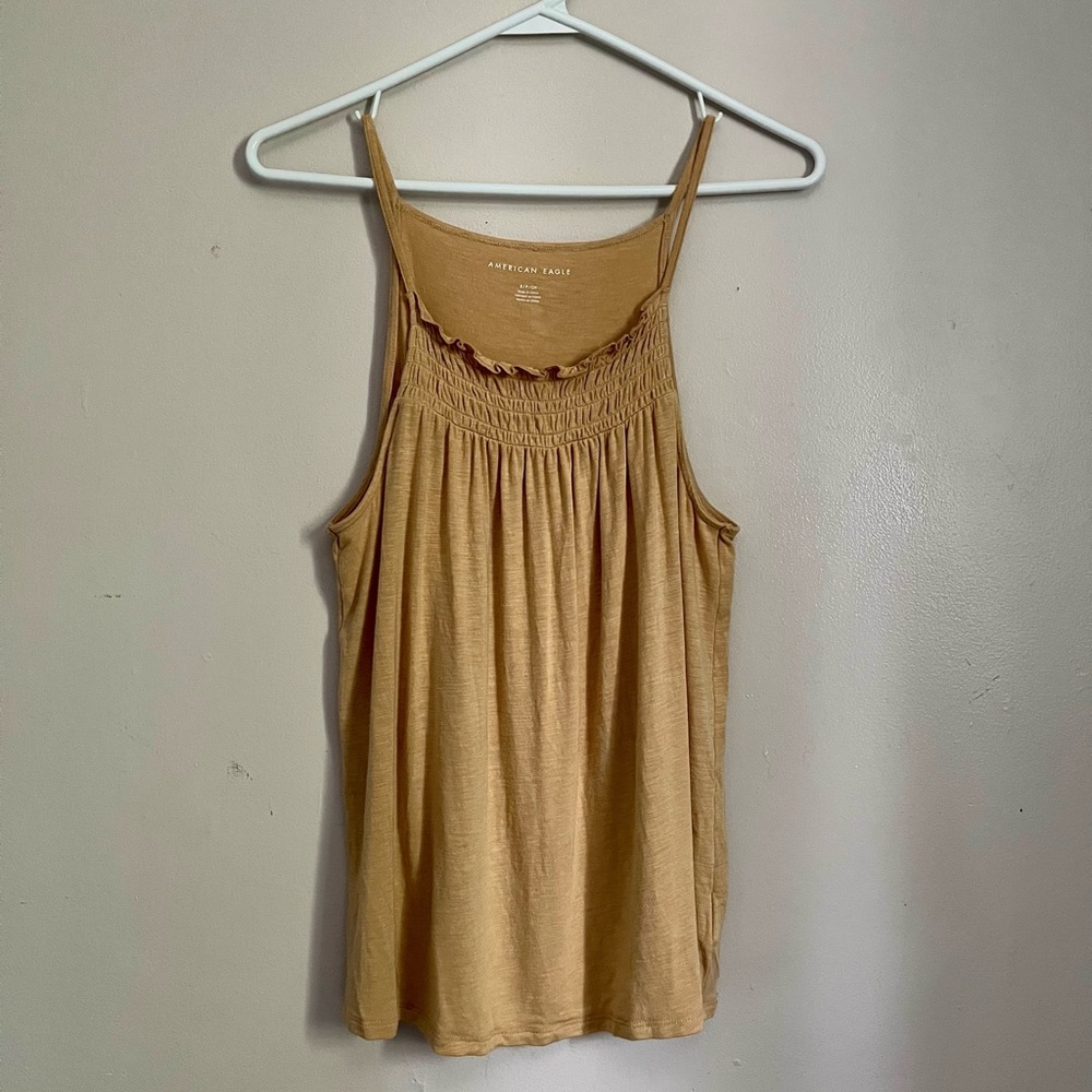 Yellow Flowy American Eagle Tank Top